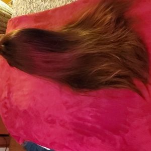 Layered Straight hair Red LONG WIG